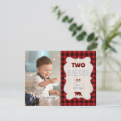 レッドバッファローフォトボーイセカンド誕生日 サンキューカード (スタンド正面)