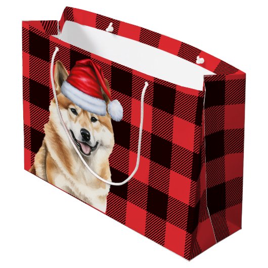 レッドバッファロープライド秋田犬の休日 ラージペーパーバッグ (裏面アングル)
