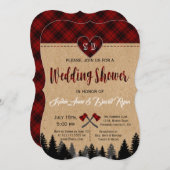 レッドバッファロープライド結婚のカップルのシャワー招待状 招待状 (正面/裏面)