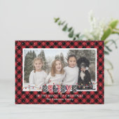 レッドバッファロープライド雪信じ写真ホリデーカード シーズンカード (スタンド正面)