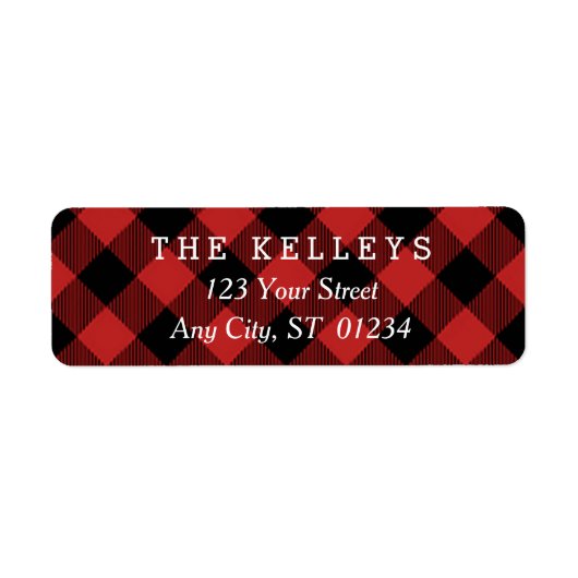 レッドバッファロープライドII差出人住所ラベル ラベル (正面)