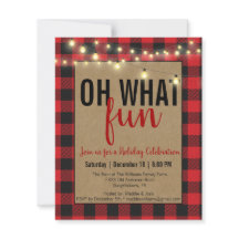 レッドバッファロープライドOh何おもしろいクリスマスパーティー招待状