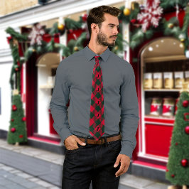 レッドバッファロープレイズカスタムモノグラム ネクタイ