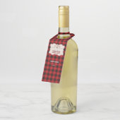 レッドバッファロープレイドウッドホリデーインナーパーティー ボトルネックタグ (アングル)