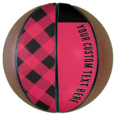 レッドバッファロープレイドカントリー素朴スタイルバスケットボール バスケットボール (縦)