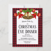 レッドバッファロープレイドクリスマスイブディナー 招待状 (正面)