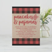 レッドバッファロープレイドパンケーキとパジャマパーティー 招待状 (スタンド正面)