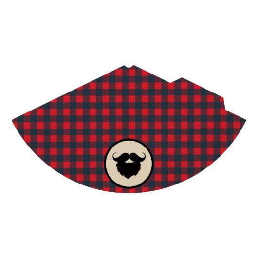 レッドバッファロープレイドヒードランバージャック誕生日 パーティーハット (正面)