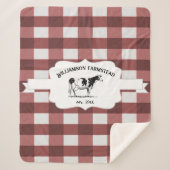 レッドバッファロープレイドファームカウシェルパブランケット シェルパブランケット (正面)