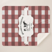 レッドバッファロープレイドファームカウシェルパブランケット シェルパブランケット (正面(横))