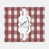 レッドバッファロープレイドファームチキンフリースブランケット フリースブランケット (正面(横))