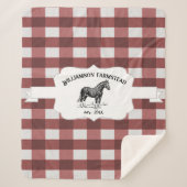 レッドバッファロープレイドファームホースシェルパブランケット シェルパブランケット (正面)