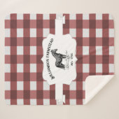 レッドバッファロープレイドファームホースシェルパブランケット シェルパブランケット (正面(横))