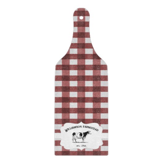 レッドバッファロープレイドファーム牛のカッティングボード カッティングボード (正面)