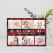 レッドバッファロープレイドフォトギャラリークリスマスカード シーズンカード (スタンド正面)