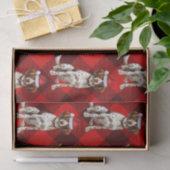 レッドバッファロープレイドブリタニースパニエル犬ドッグホリデー 薄葉紙 (ギフト)