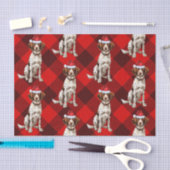 レッドバッファロープレイドブリタニースパニエル犬ドッグホリデー 薄葉紙 (クラフト)