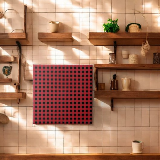 レッドバッファロープレイドホリデー タイル