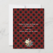 レッドバッファロープレイドラスティックフォトコラージュホリデー シーズンカード (裏面)