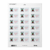 レッドバッファロープレイドヴィンテージキャンパー ラベル (フルシート)