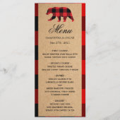 レッドバッファロープレイドヴィンテージクラフトメニュー メニュー (正面)