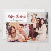 レッドバッファロープレイド2フォトコラージクリスマスホリ シーズンカード (正面)