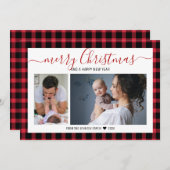 レッドバッファロープレイド2フォトメリークリスマス シーズンカード (正面/裏面)
