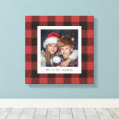 レッドバッファロープレイド |おばあちゃんの写真 キャンバスプリント (インサイチュ (ウッドフロア))