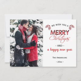 レッドバッファロープレイド |クリスマスモダンの写真 シーズンカード