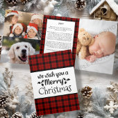レッドバッファロープレイド |クリスマスレター 三つ折りクリスマスカード
