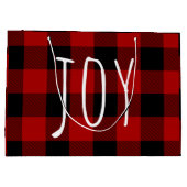 レッドバッファロープレイド&ジョイ |ハッピーホリデー ラージペーパーバッグ (裏面)