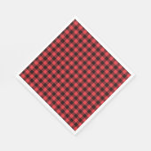 レッドバッファロープレイド スタンダードランチョンナプキン (角)