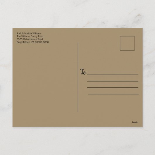 レッドバッファロープレイド チェックの楽しいホリデーパーティーの招待状 シーズンポストカード (裏面)