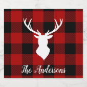 レッドバッファロープレイド&ディアー |個人名ギフト ビールラベル (シングルラベル)