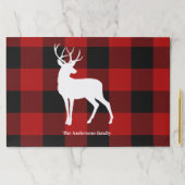 レッドバッファロープレイド&ディアー |個人名ギフト ペーパーパッド (インサイチュ)