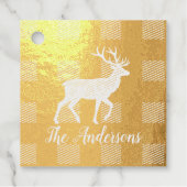 レッドバッファロープレイド＆トナカイ | 個人名 フェイバータグ (正面)