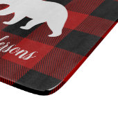 レッドバッファロープレイド&ベア |個人名ギフト カッティングボード (角)