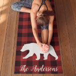 レッドバッファロープレイド&ベア |個人名ギフト ヨガマット<br><div class="desc">レッドバッファロープレイド&ベア |個人名ギフト</div>