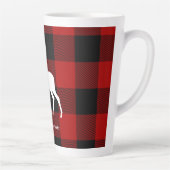 レッドバッファロープレイド&ホワイトディアー |個人名 カフェラテマグ (右)