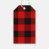 レッドバッファロープレイド&ホワイトベア ギフトタグ (裏面)