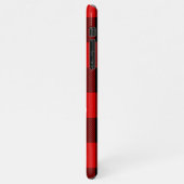 レッドバッファロープレイド&ホワイトベア iPhoneケース (左側)