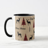レッドバッファロープレイド&メリークリスマスウッドランズ マグカップ (左)