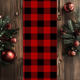 レッドバッファロープレイド&メリークリスマス ミディアムテーブルランナー