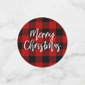 レッドバッファロープレイド&メリークリスマス |個人名 コンフェッティ (スモール正面)