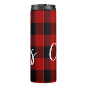 レッドバッファロープレイド&メリークリスマス |個人名 タンブラー (裏面)