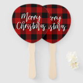 レッドバッファロープレイド&メリークリスマス |個人名 ハンドファン (正面&裏面)