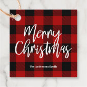 レッドバッファロープレイド&メリークリスマス |個人名 フェイバータグ (正面)