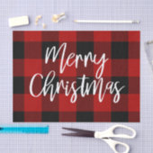 レッドバッファロープレイド&メリークリスマス |個人名 薄葉紙 (クラフト)