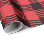 レッドバッファロープレイド ラッピングペーパー (ロールコーナー)