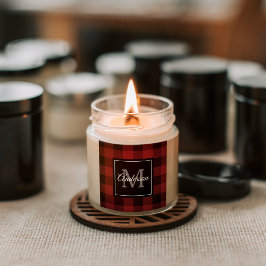 レッドバッファロープレイド |個人イニシャル |ギフト スクエアシール